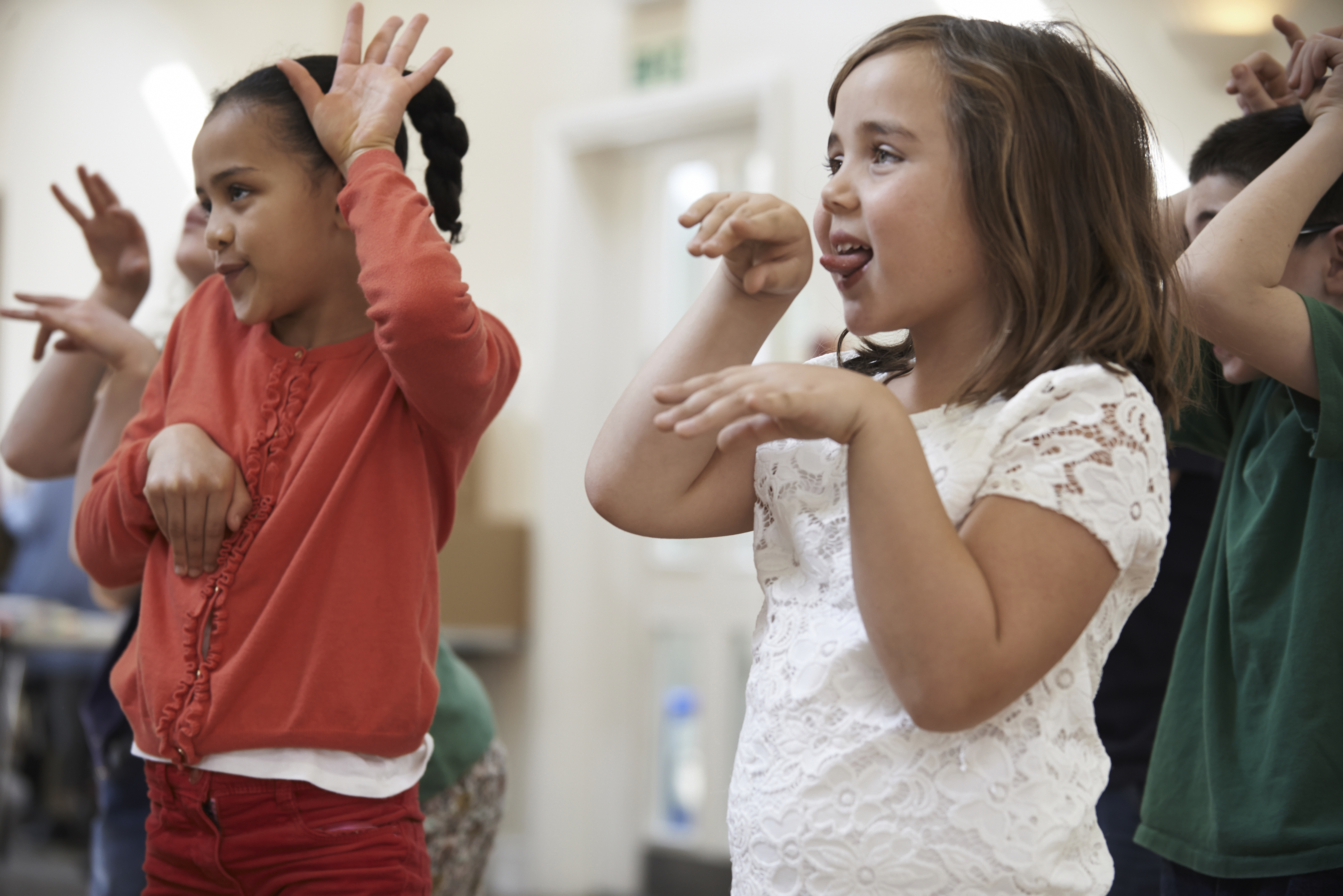 Group Of Children Enjoying Drama Class Together Group Of Children Enjoying Drama Class Together